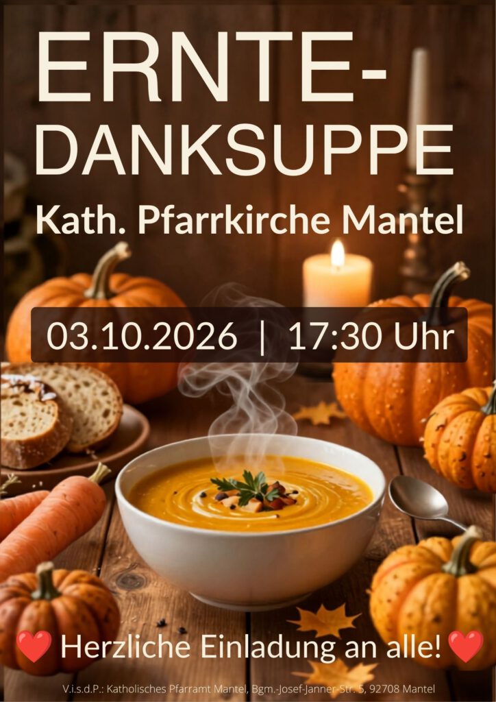 Erntedanksuppe Pfarrkirche Mantel